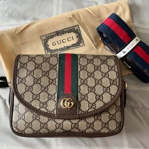 Gucci Beige and Brown Monogram Bag